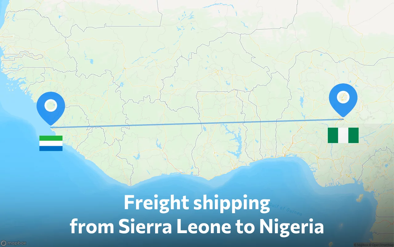 Shipping route from Sierra Leone to Nigeria