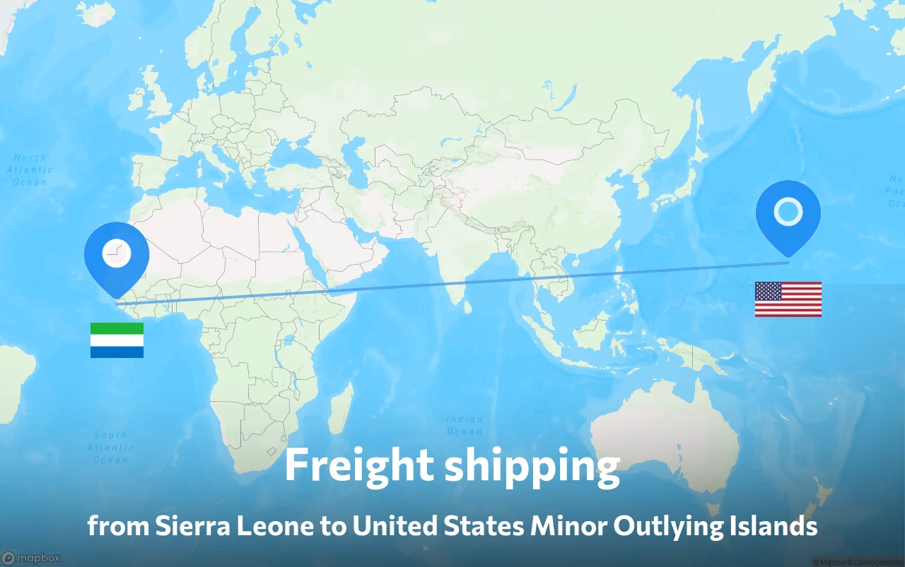Shipping route from Sierra Leone to United States Minor Outlying Islands