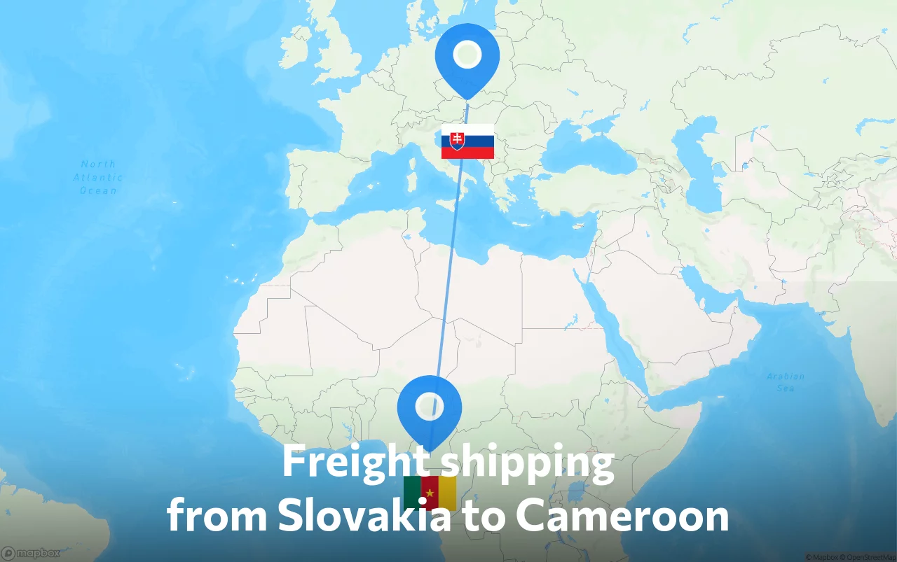 Shipping route from Slovakia to Cameroon