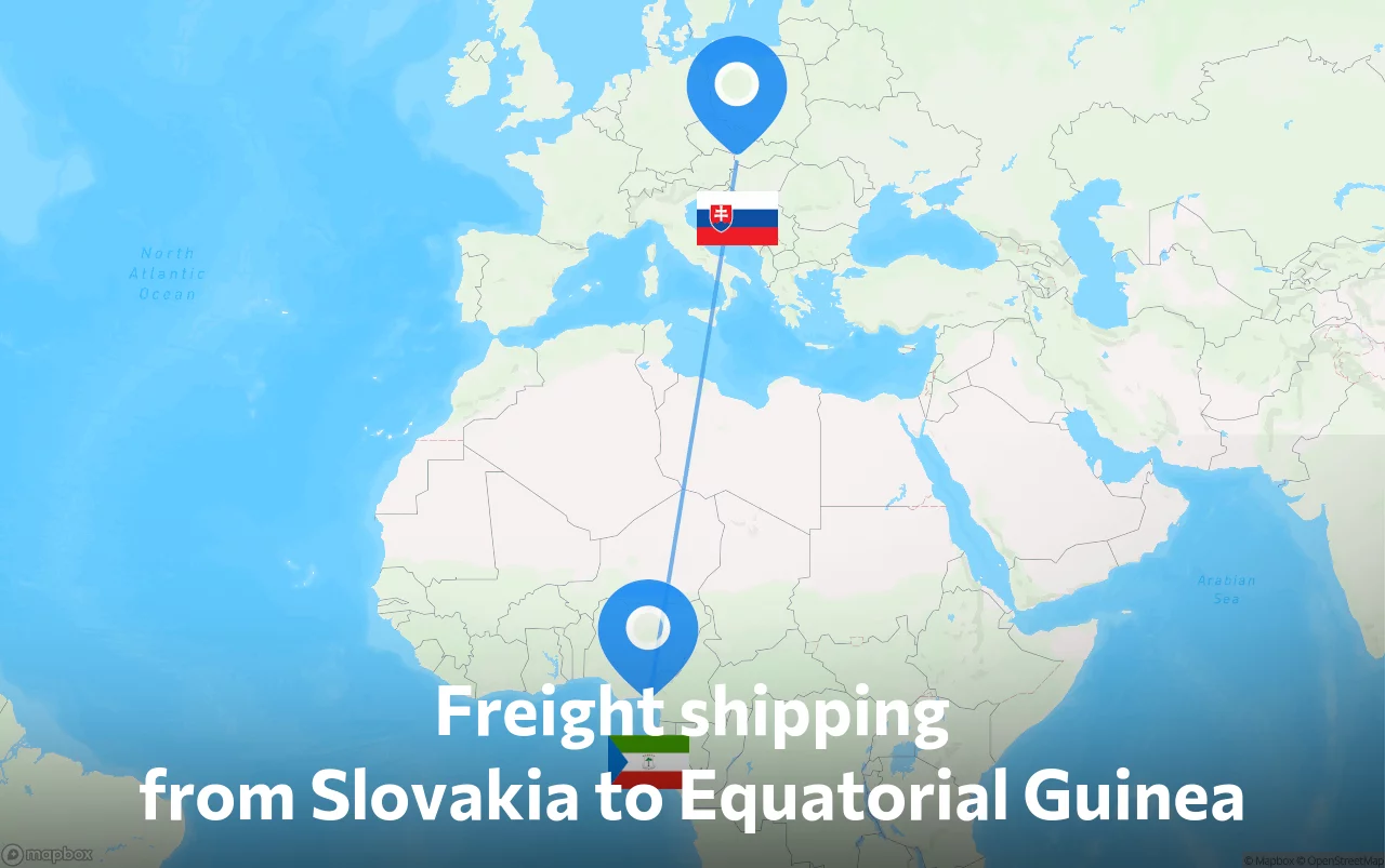 Shipping route from Slovakia to Equatorial Guinea