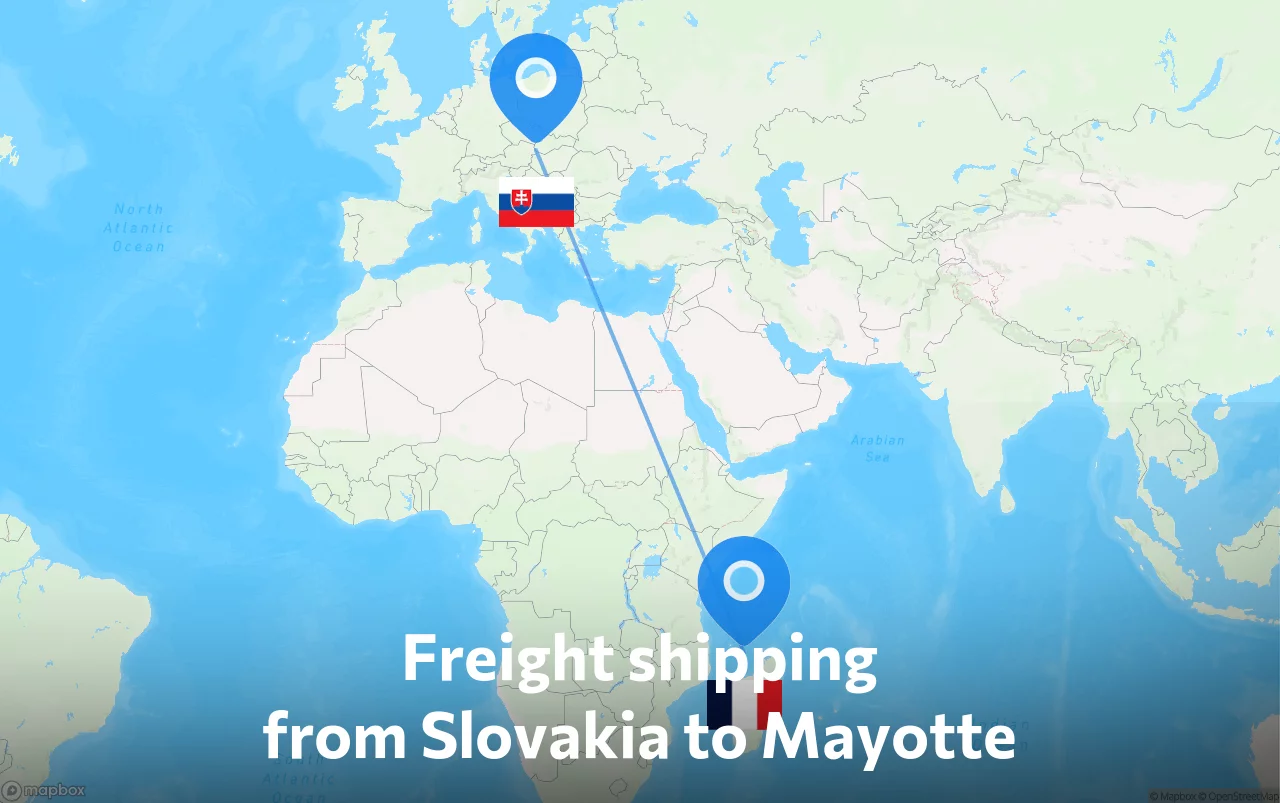 Shipping route from Slovakia to Mayotte