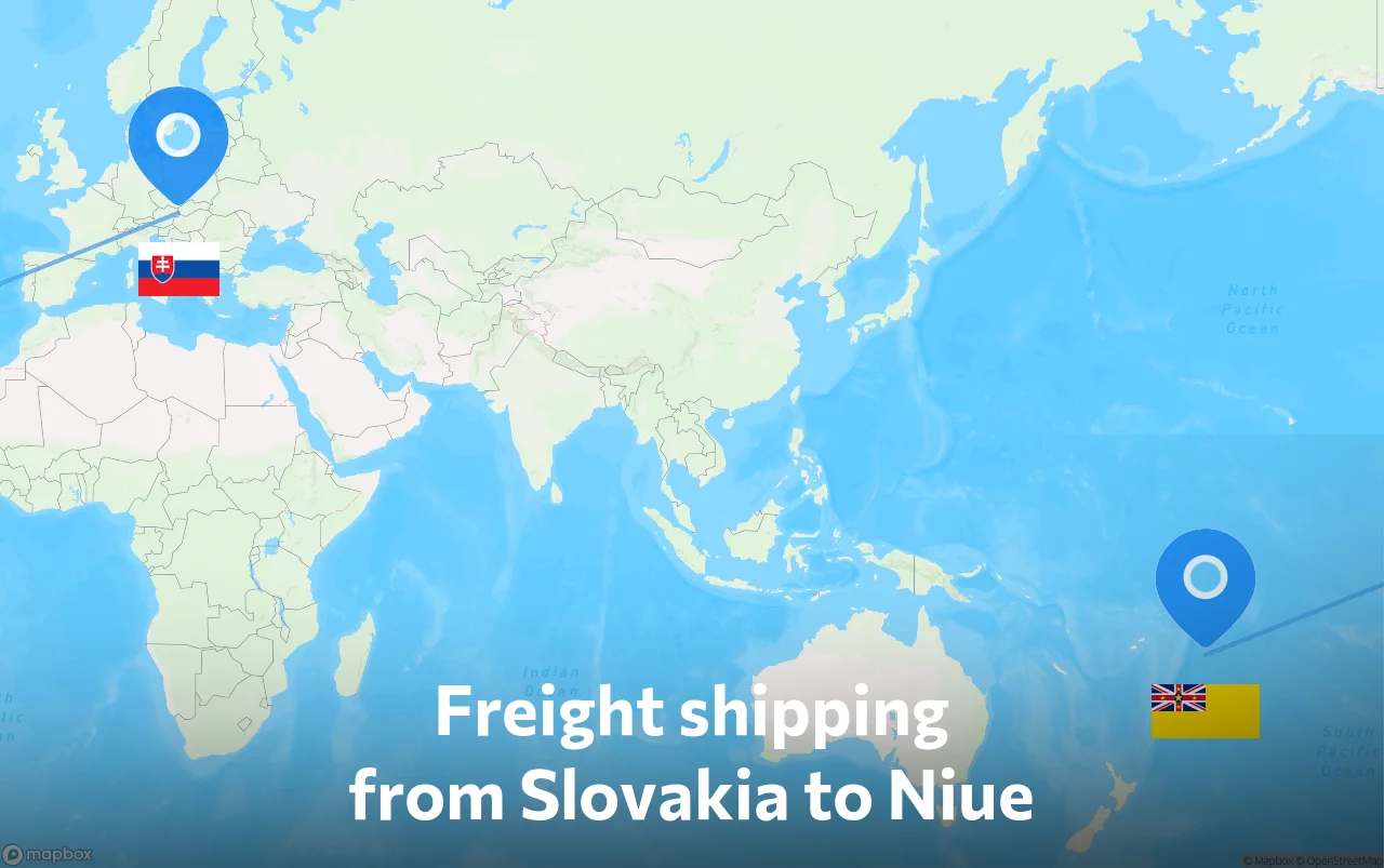 Shipping route from Slovakia to Niue