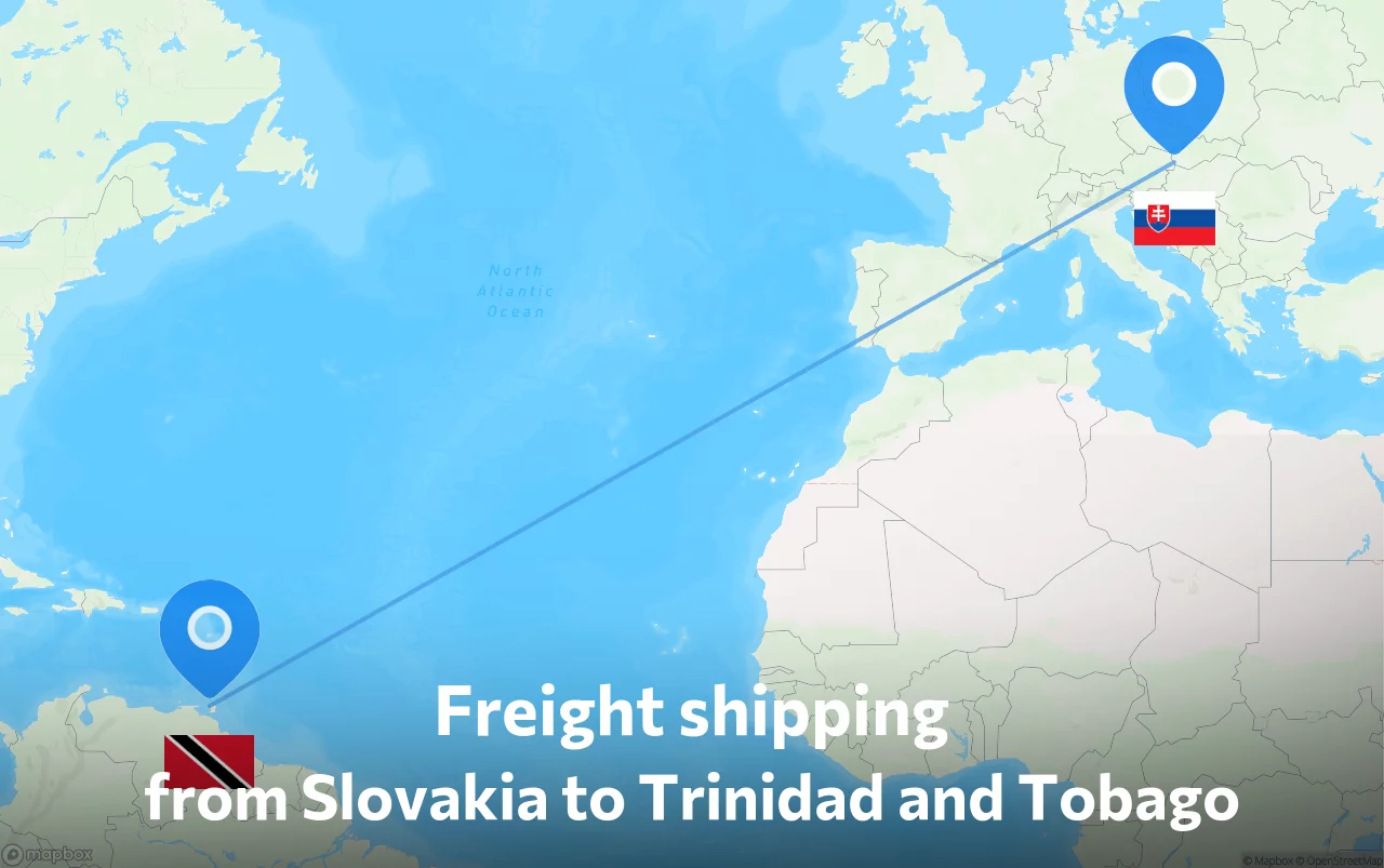 Shipping route from Slovakia to Trinidad and Tobago