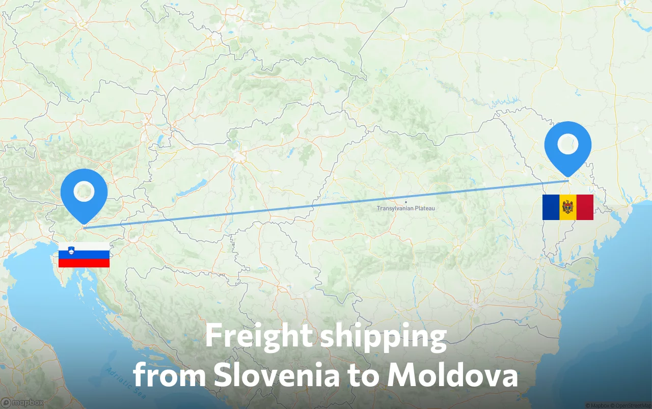 Shipping route from Slovenia to Moldova