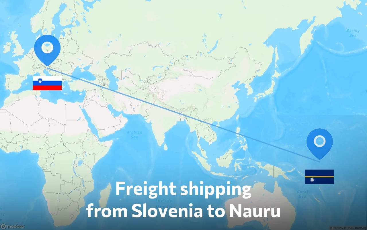 Shipping route from Slovenia to Nauru
