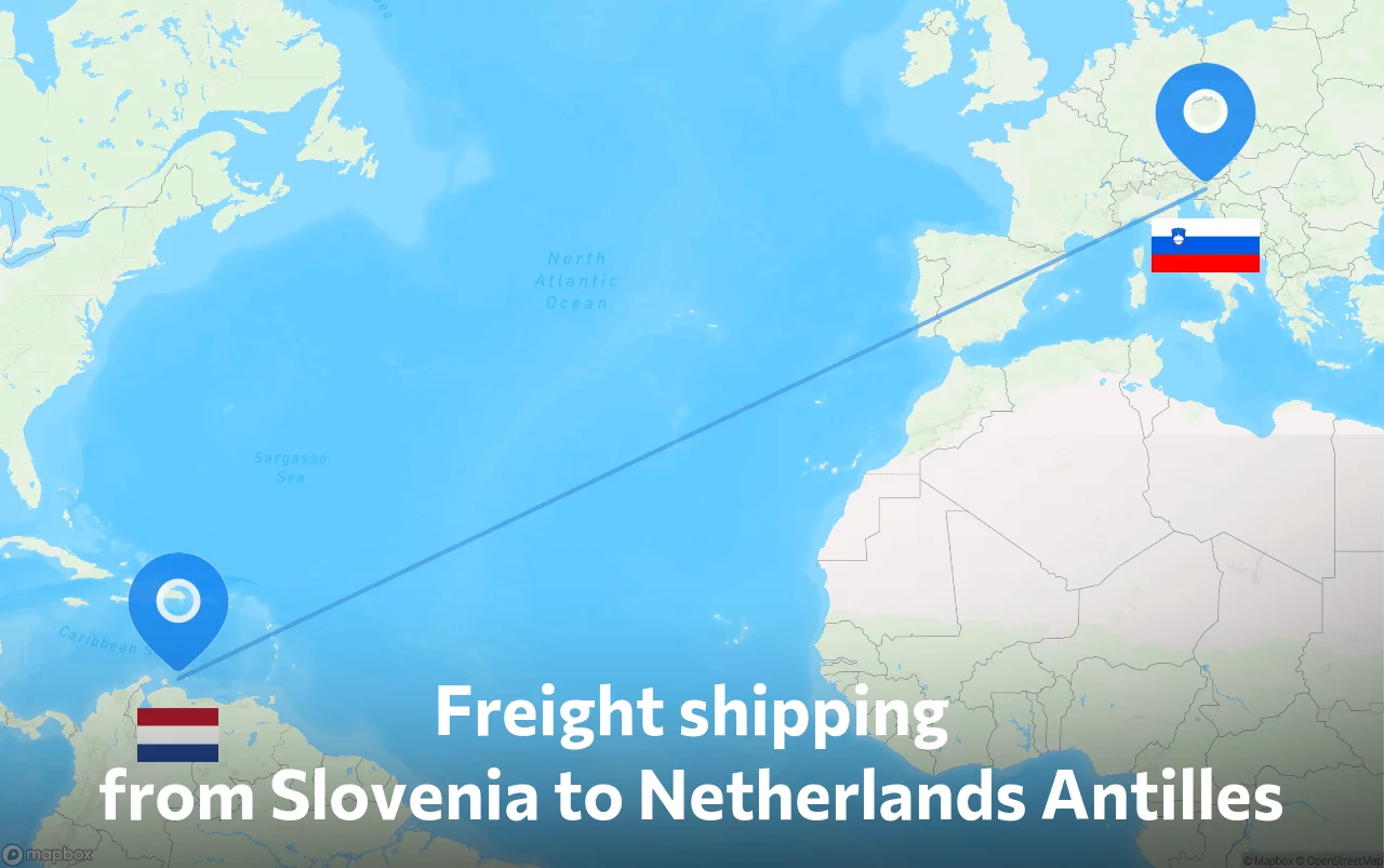 Shipping route from Slovenia to Netherlands Antilles