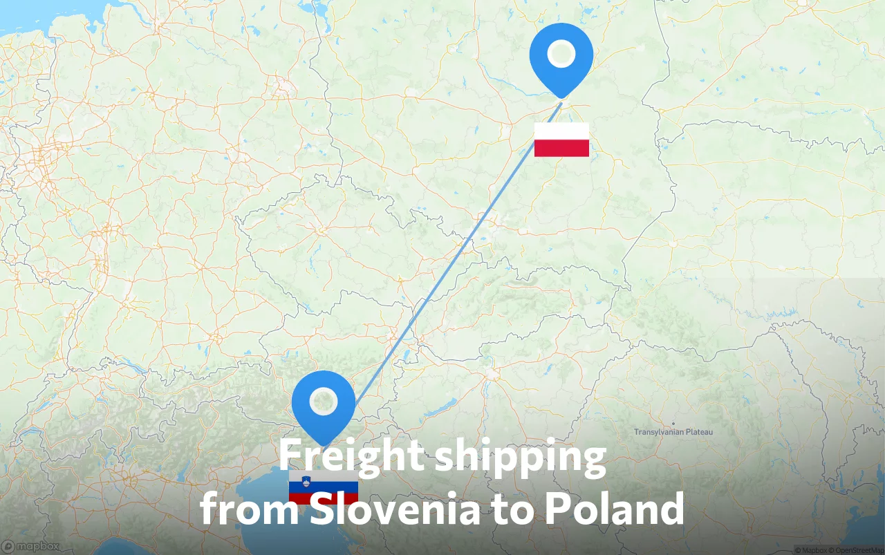 Shipping route from Slovenia to Poland