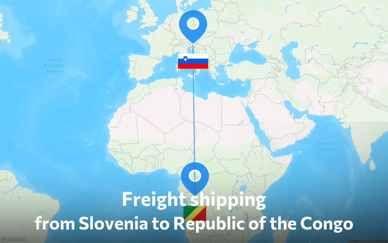 Shipping route from Slovenia to Republic of the Congo