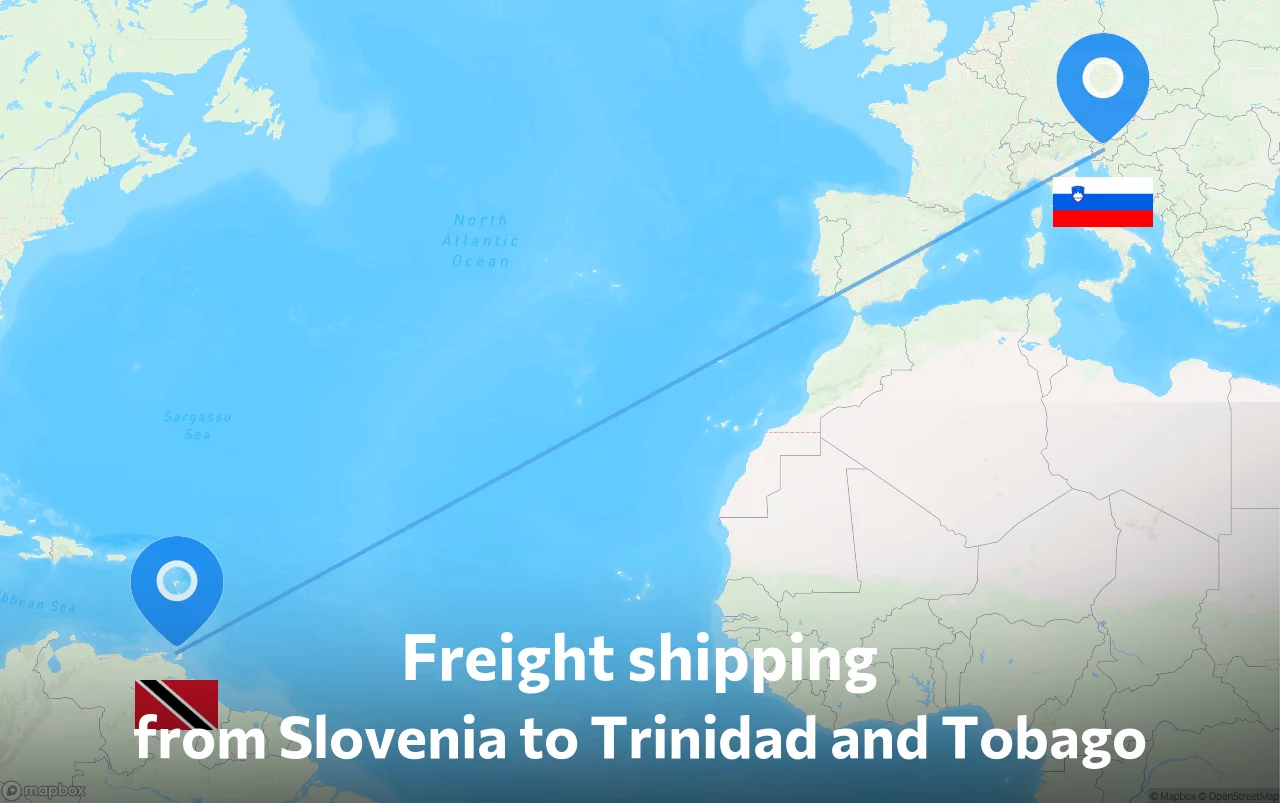 Shipping route from Slovenia to Trinidad and Tobago
