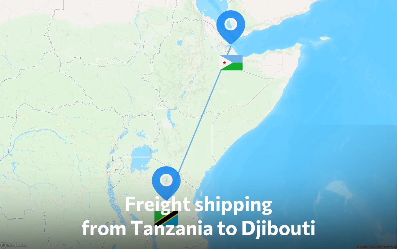 Shipping route from Tanzania to Djibouti
