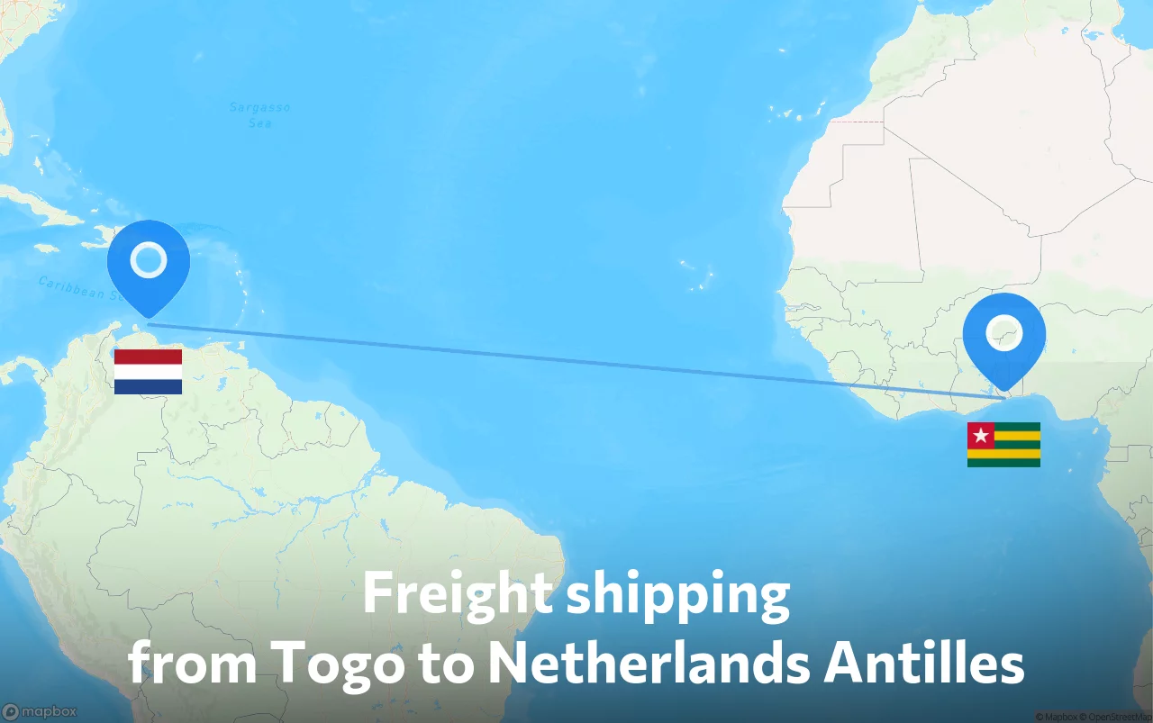 Shipping route from Togo to Netherlands Antilles