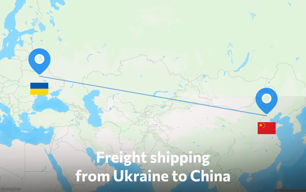 Shipping route from Ukraine to China