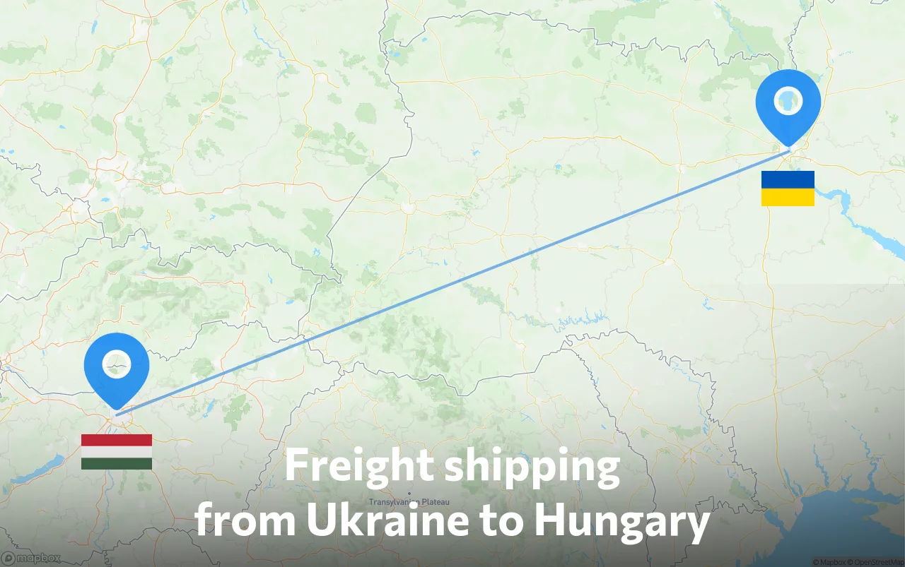 Shipping route from Ukraine to Hungary