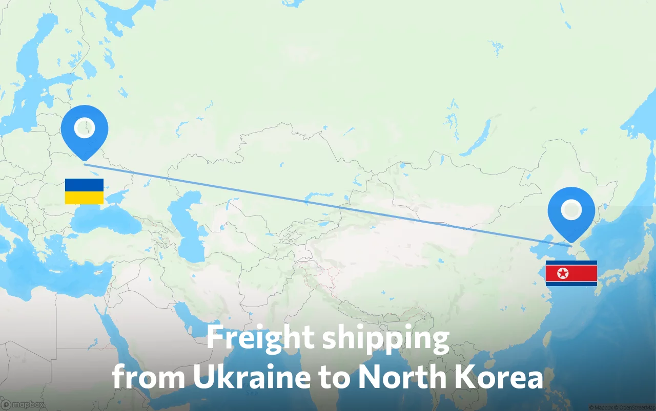 Shipping route from Ukraine to North Korea