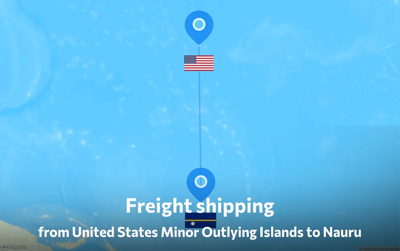 Shipping route from United States Minor Outlying Islands to Nauru