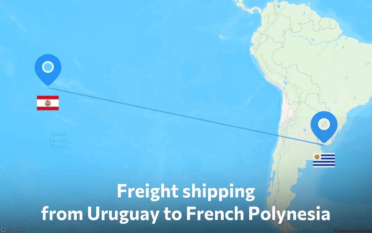 Shipping route from Uruguay to French Polynesia