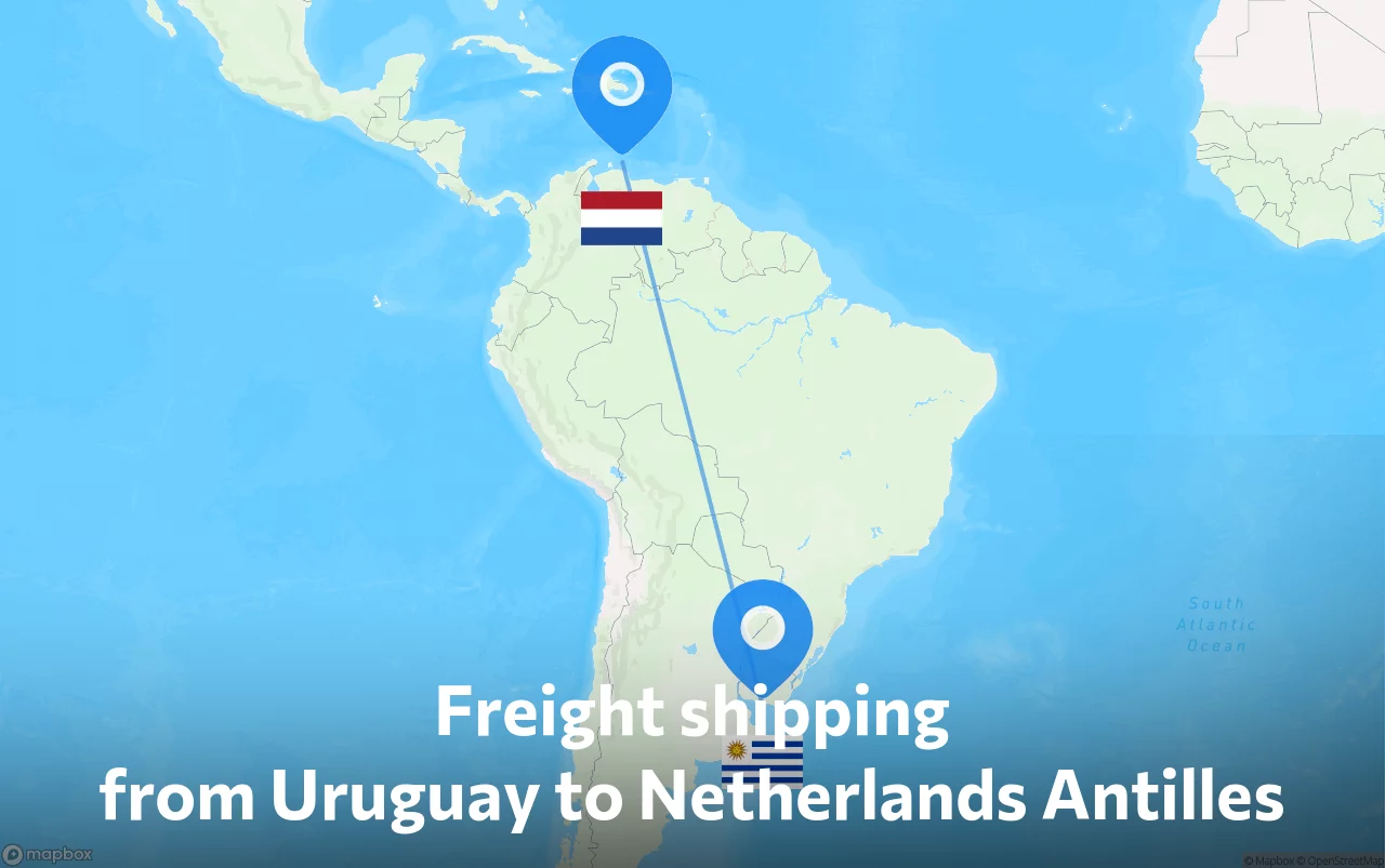 Shipping route from Uruguay to Netherlands Antilles