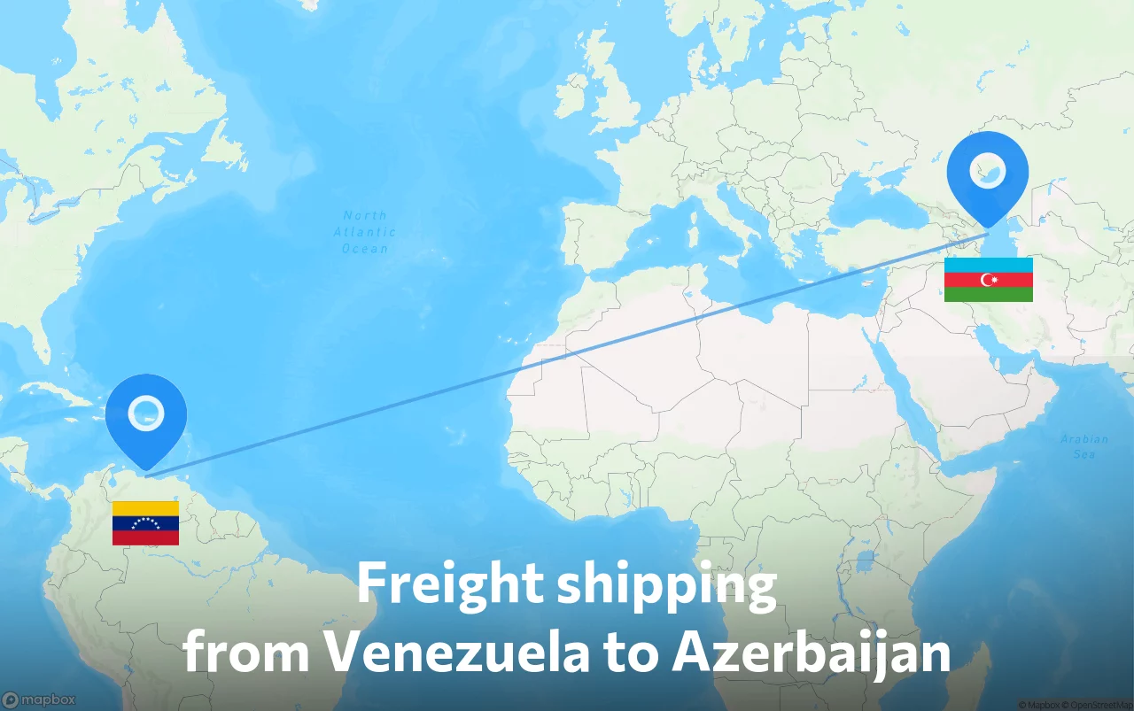 Shipping route from Venezuela to Azerbaijan