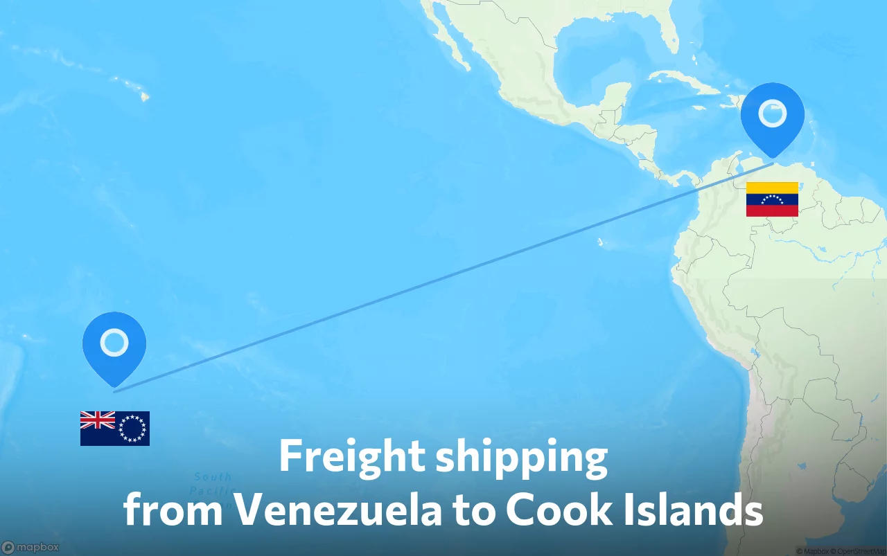 Shipping route from Venezuela to Cook Islands