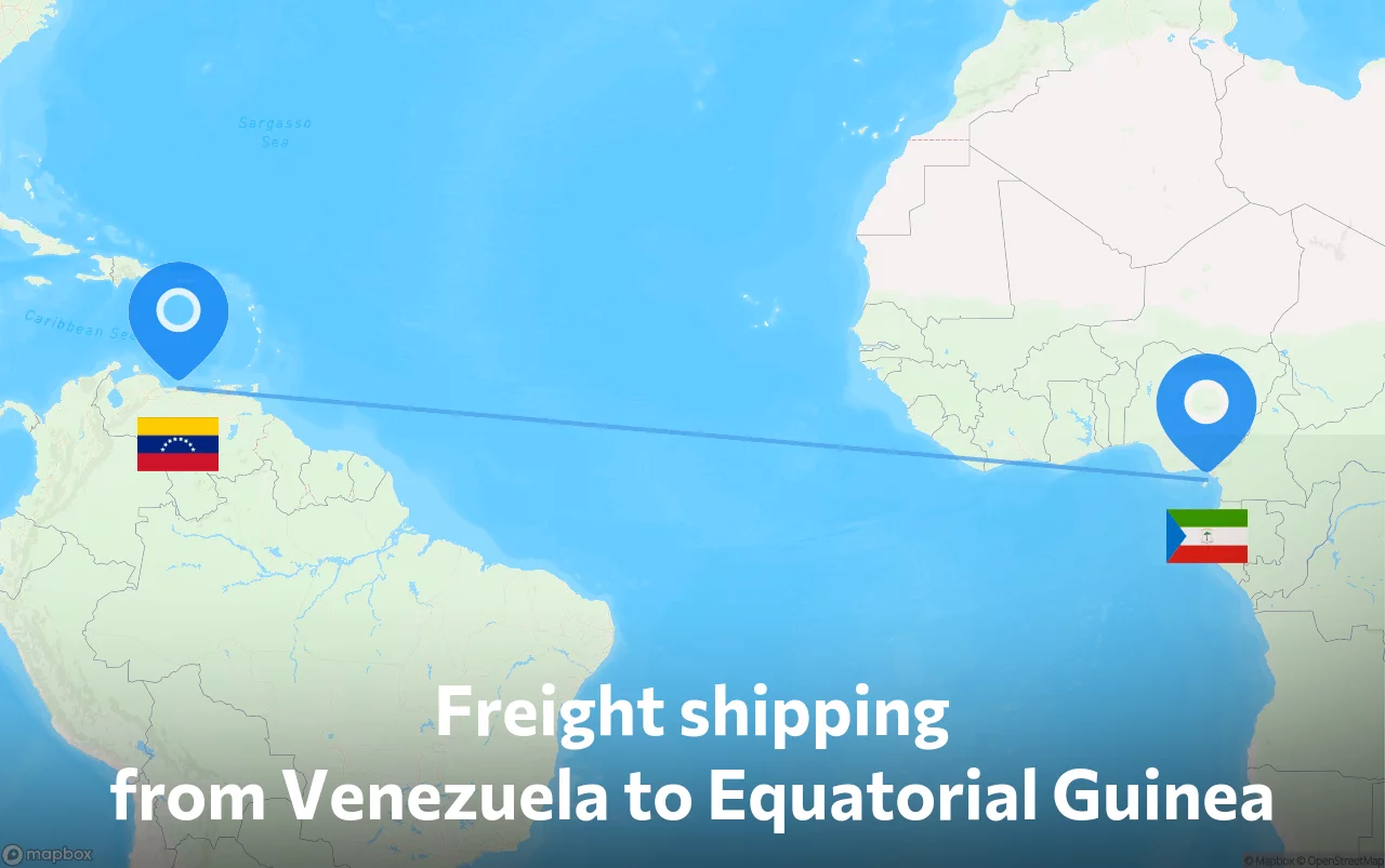 Shipping route from Venezuela to Equatorial Guinea