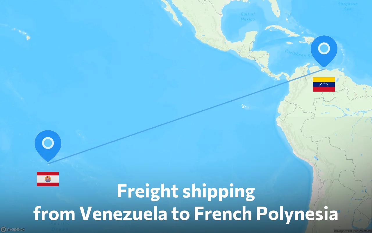 Shipping route from Venezuela to French Polynesia