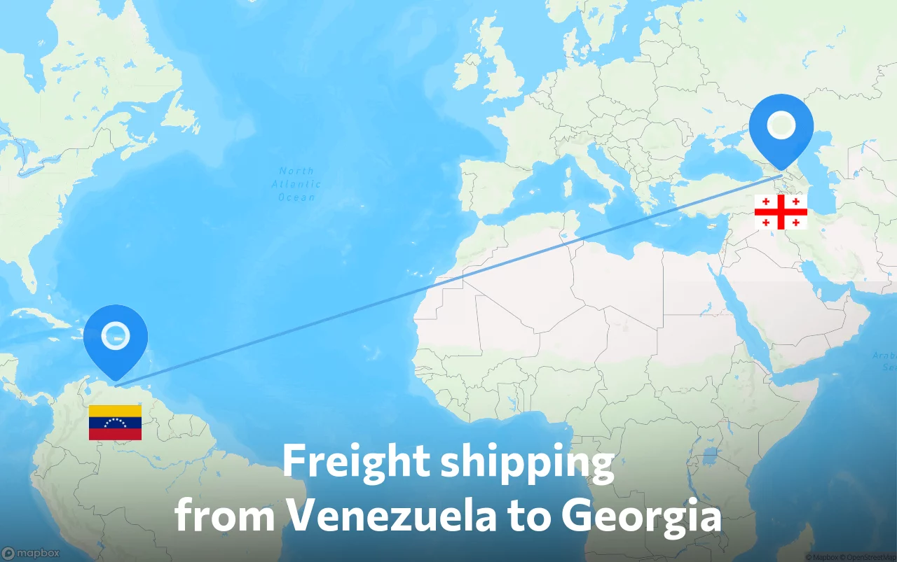 Shipping route from Venezuela to Georgia