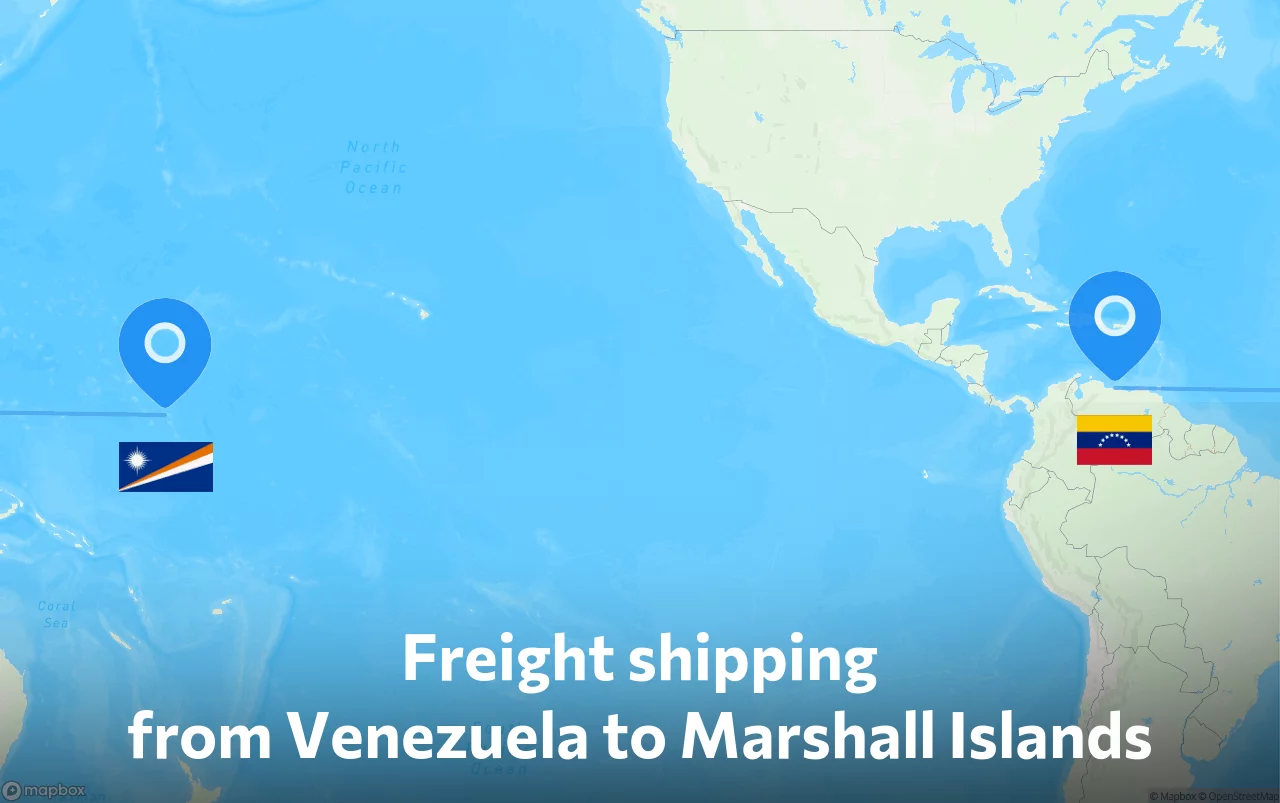 Shipping route from Venezuela to Marshall Islands