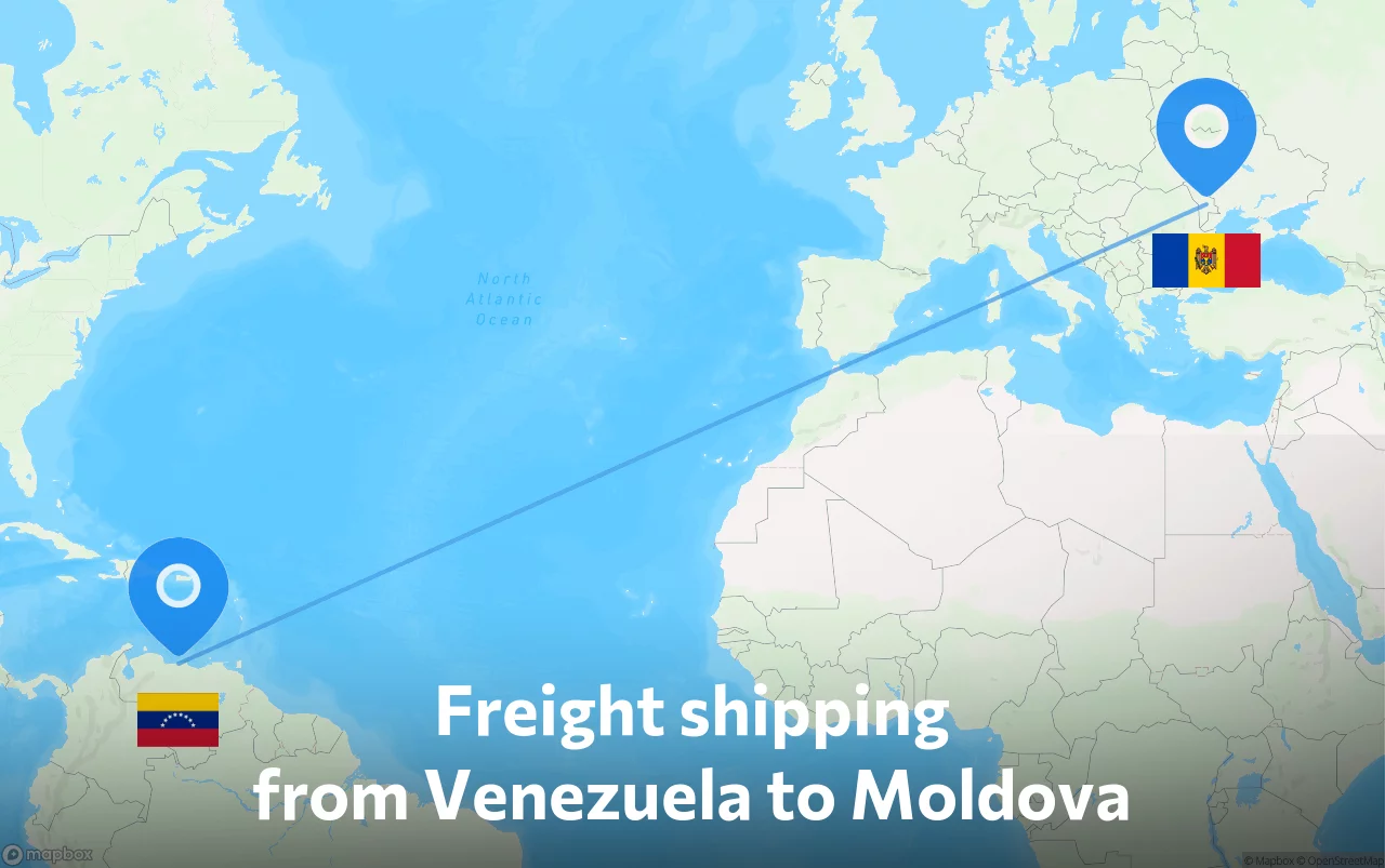 Shipping route from Venezuela to Moldova