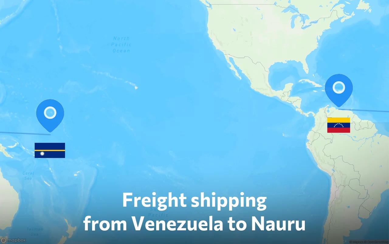 Shipping route from Venezuela to Nauru