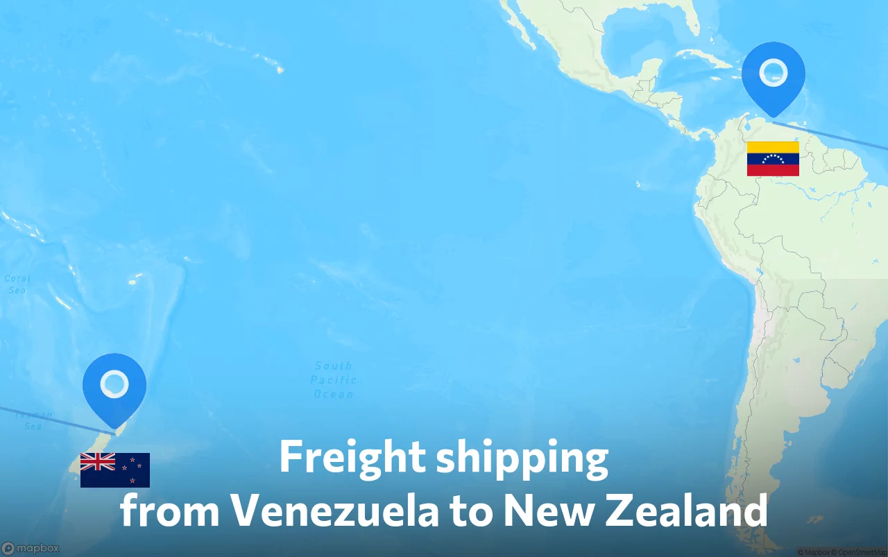 Shipping route from Venezuela to New Zealand